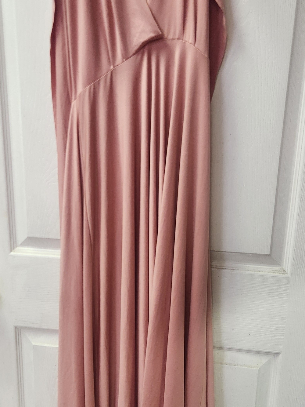 Women’s Blush Pink Maxi Dress - Elegant Flowing Silhouette